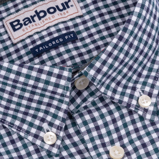Barbour Μπλε Πουκάμισο Καρό Button Down - 3BRMSH5027 