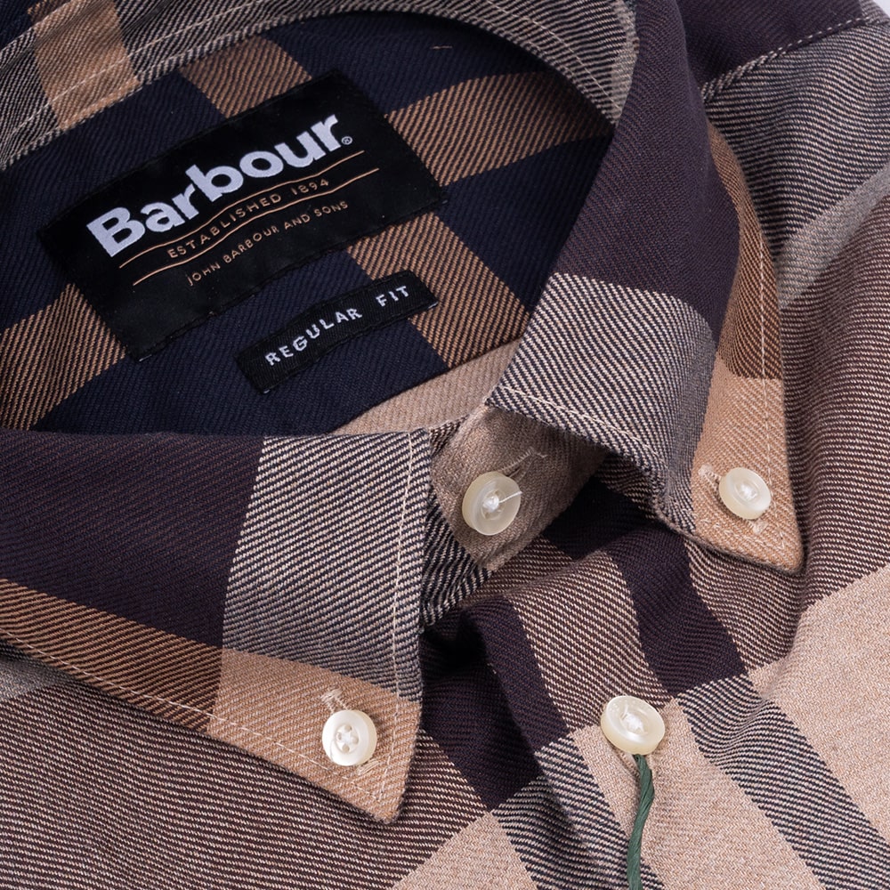 Barbour Μπεζ Πουκάμισο Καρό Button Down - 3BRMSH5382 