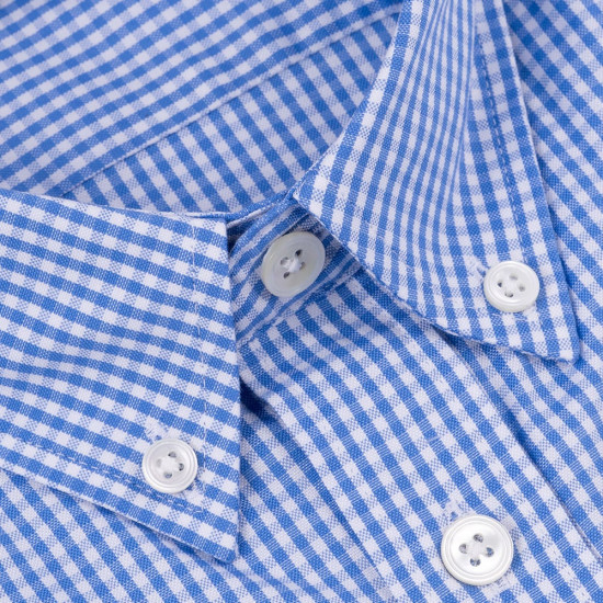 Lacoste Γαλάζιο Καρό Πουκάμισο Button Down - 3CH2932