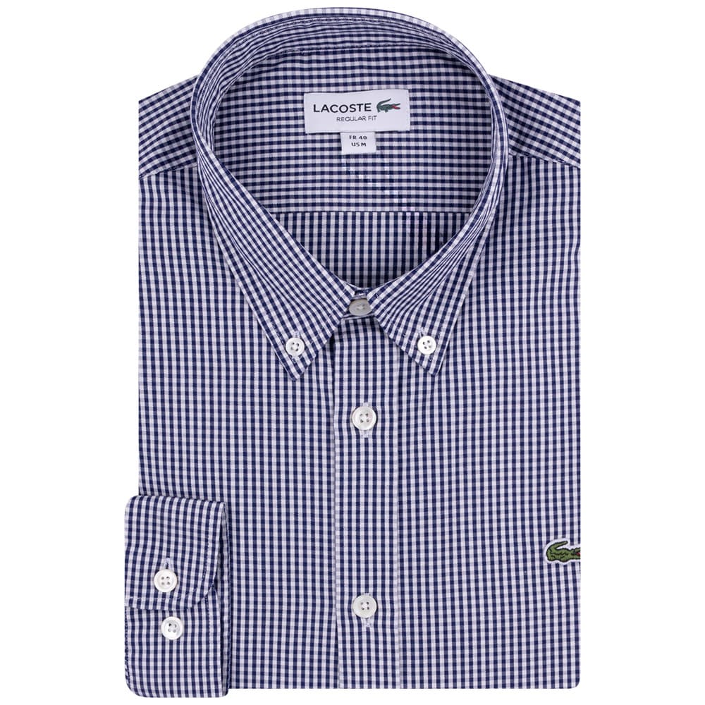 Lacoste Μπλε Καρό Πουκάμισο Button Down - 3CH2932