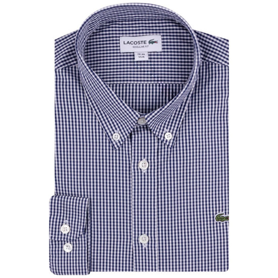 Lacoste Μπλε Καρό Πουκάμισο Button Down - 3CH2932