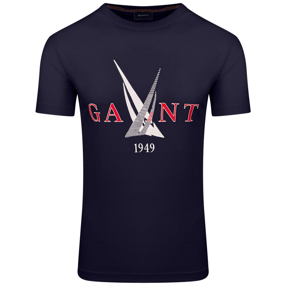 Gant Μπλε T-shirt C Neck - 3G2003163