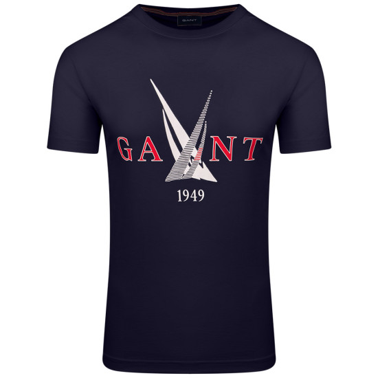 Gant Μπλε T-shirt C Neck - 3G2003163