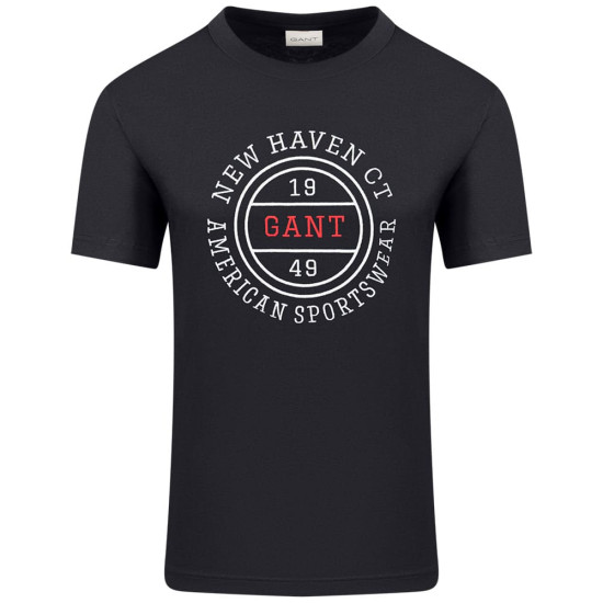 Gant Μαύρο T-shirt C Neck - 3G2003403