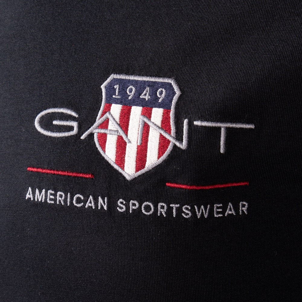 Gant Μαύρη Μπλούζα C Neck - 3G2004058