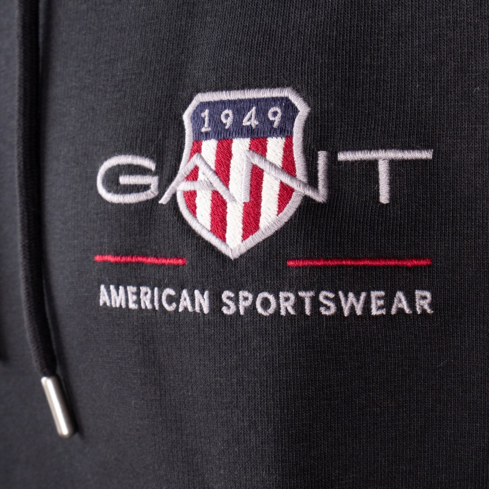Gant Μαύρο Hoodie - 3G2047084