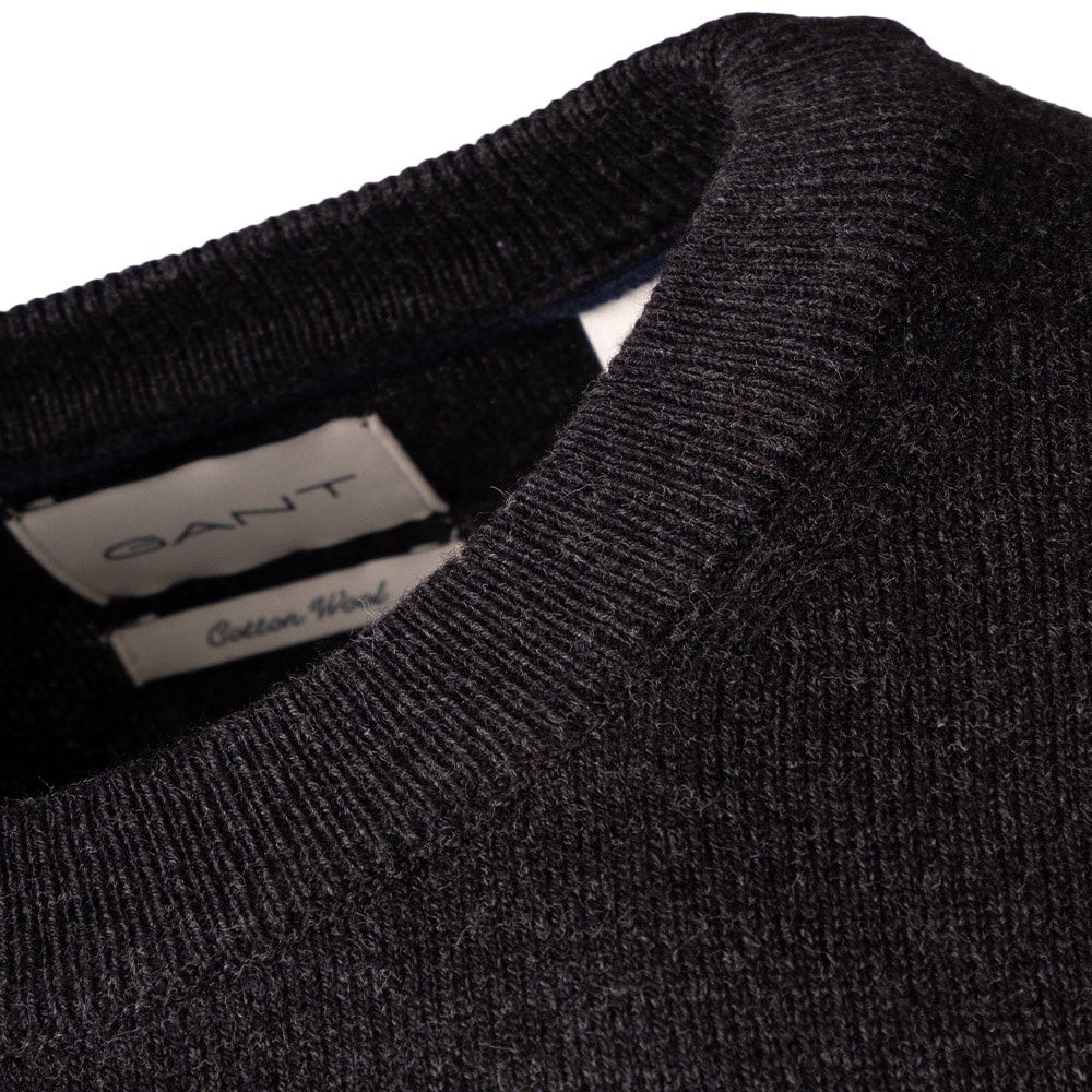 Gant Ανθρακί Πουλόβερ C-Neck - 3G8060068