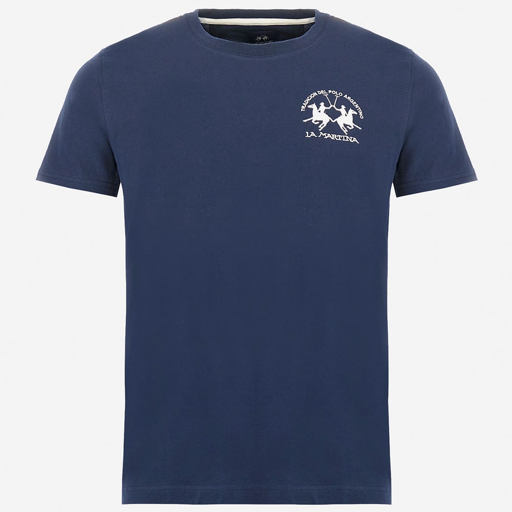 La Martina Μπλε T-shirt C Neck - 3LMMAR009