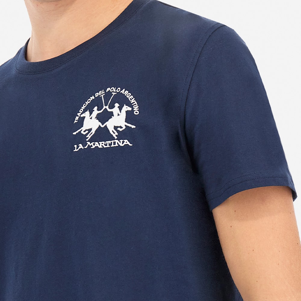 La Martina Μπλε T-shirt C Neck - 3LMMAR009