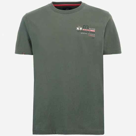 La Martina Πράσινο T-shirt C Neck - 3LMMAR600