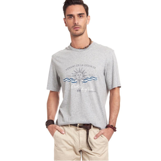 LA MARTINA Γκρι T-shirt C Neck - 3LMRMR015