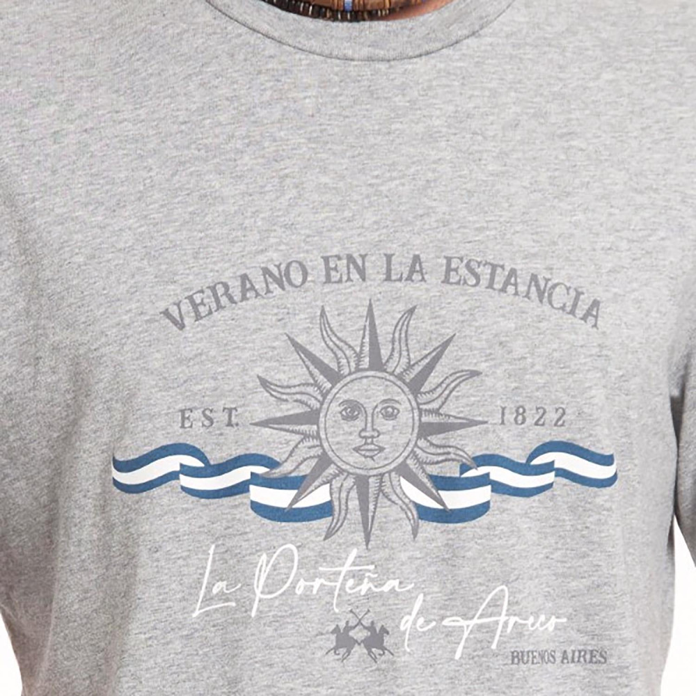 LA MARTINA Γκρι T-shirt C Neck - 3LMRMR015
