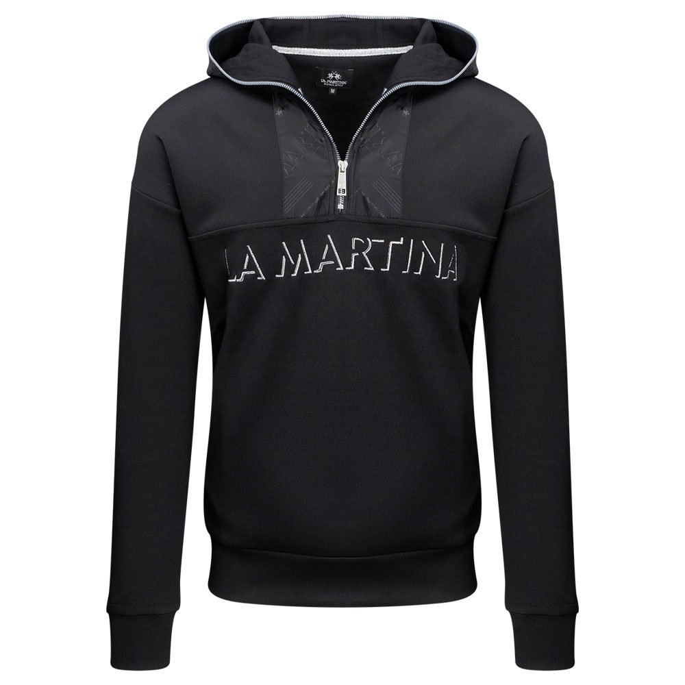 La Martina Μαύρο Hoodie - 3LMUMF317