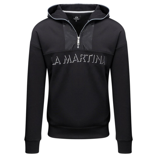 La Martina Μαύρο Hoodie - 3LMUMF317