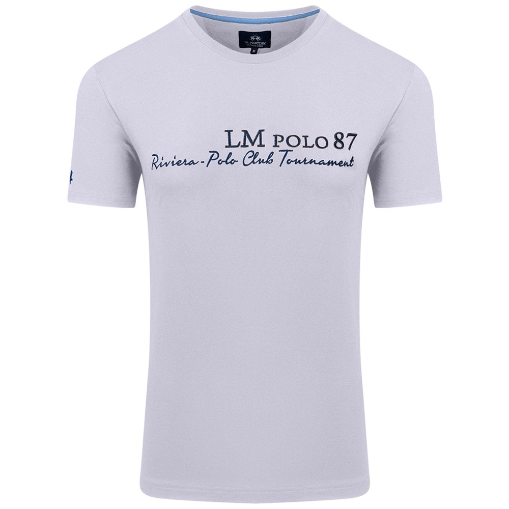 La Martina Λευκό T-shirt C Neck - 3LMVMR323