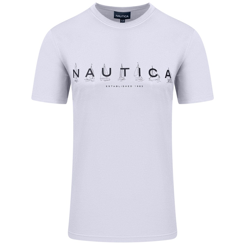 Nautica Λευκό T-shirt C Neck - 3NCN1M01667