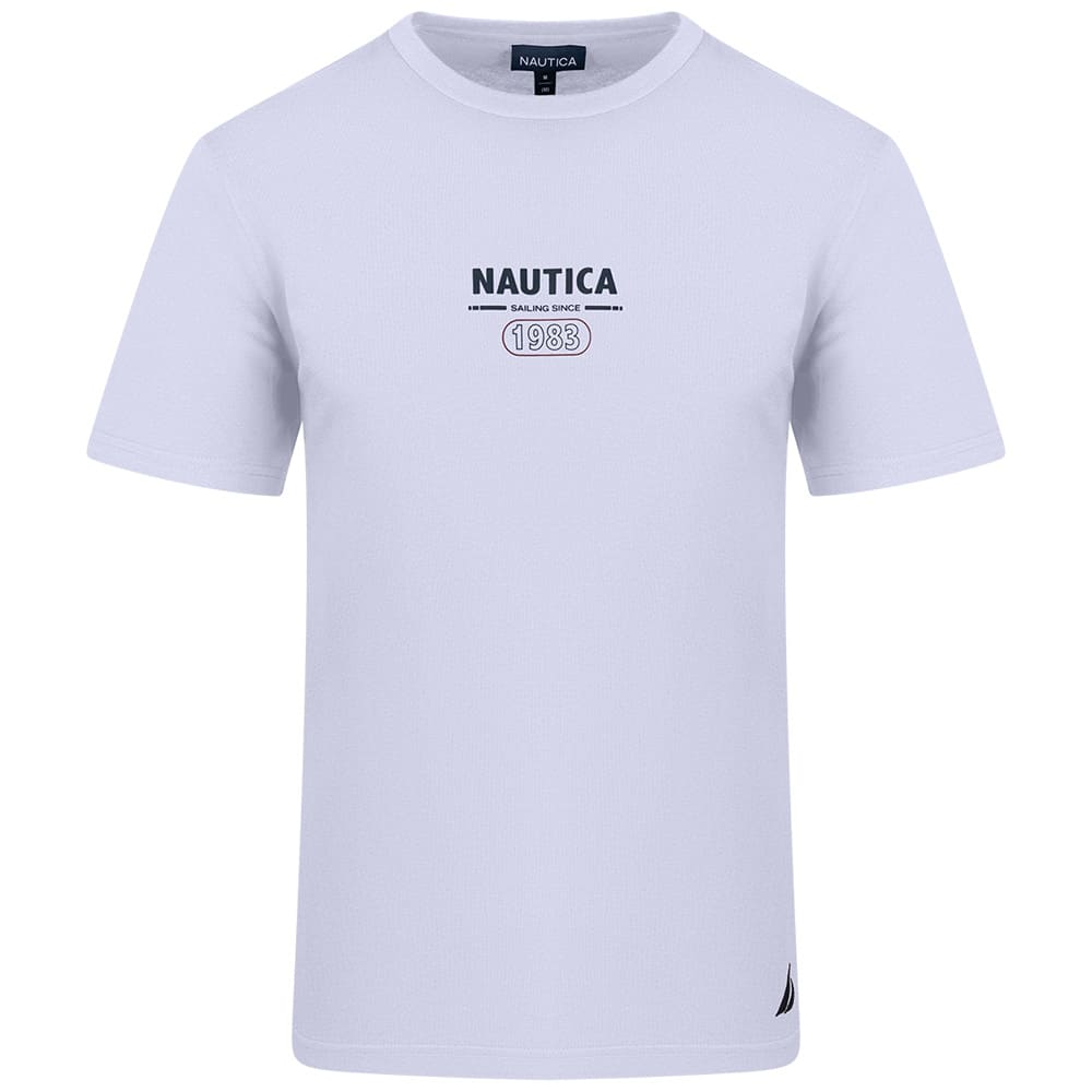 Nautica Λευκό T-shirt C Neck - 3NCN1V03945