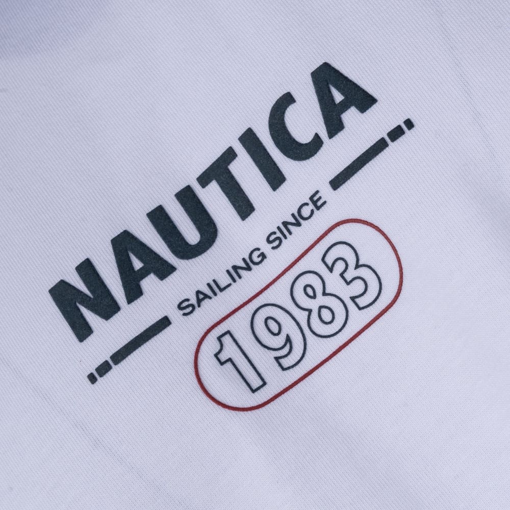 Nautica Λευκό T-shirt C Neck - 3NCN1V03945