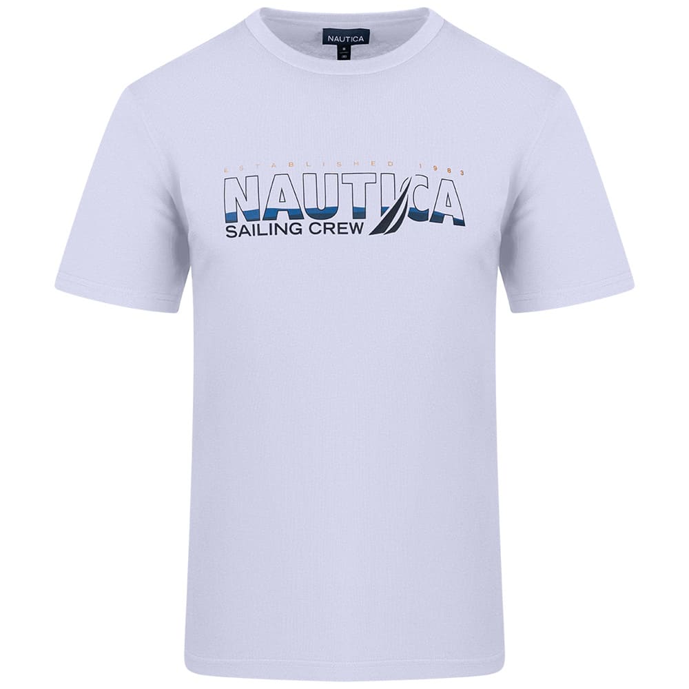 Nautica Λευκό T-shirt C Neck - 3NCN1V03949