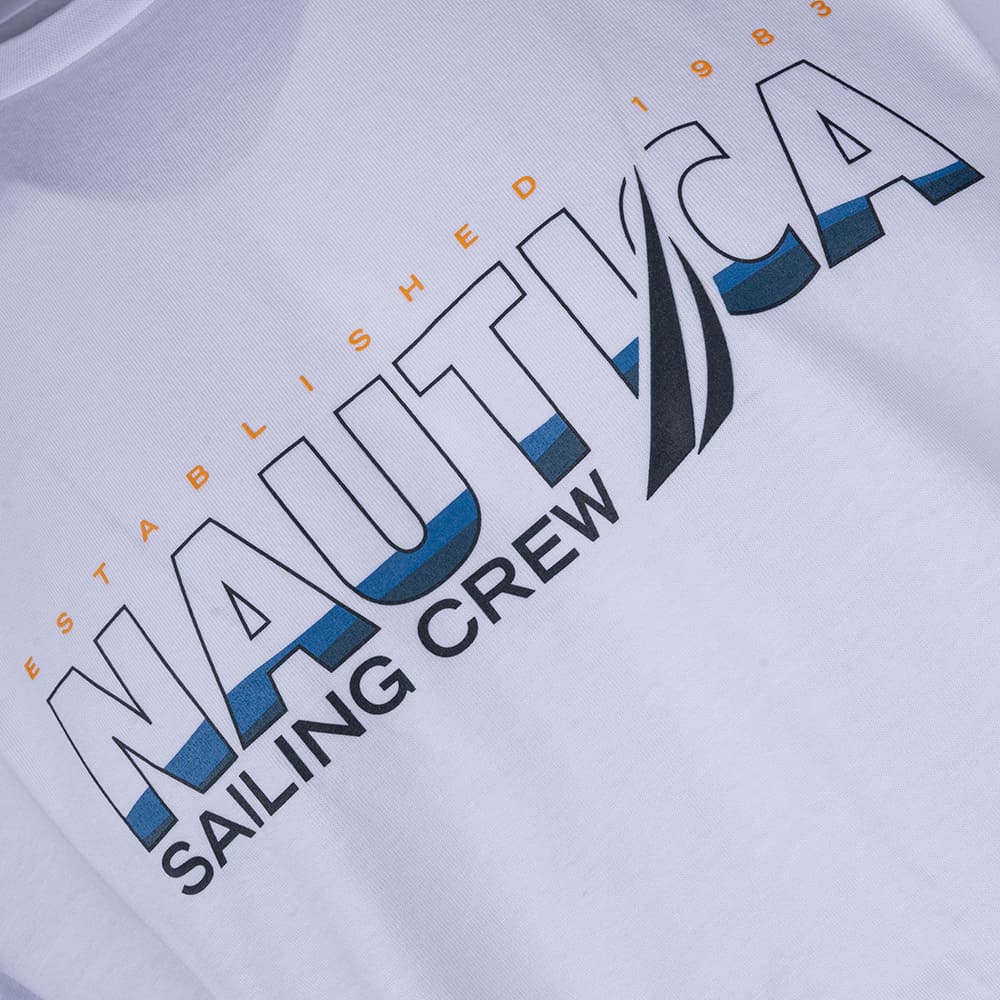 Nautica Λευκό T-shirt C Neck - 3NCN1V03949