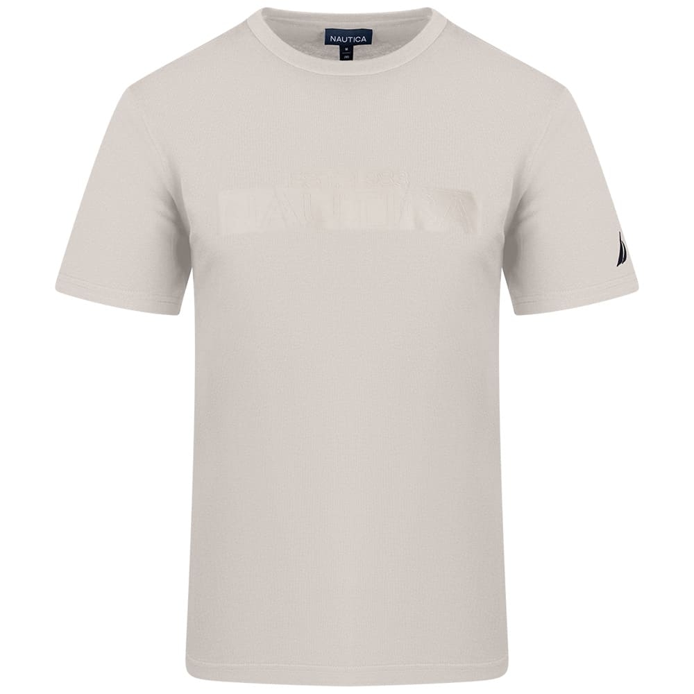 Nautica Εκρού T-shirt C Neck - 3NCN1V04019
