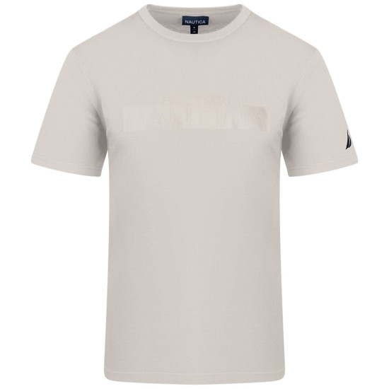 Nautica Εκρού T-shirt C Neck - 3NCN1V04019