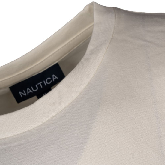 Nautica Εκρού T-shirt C Neck - 3NCN1V04019