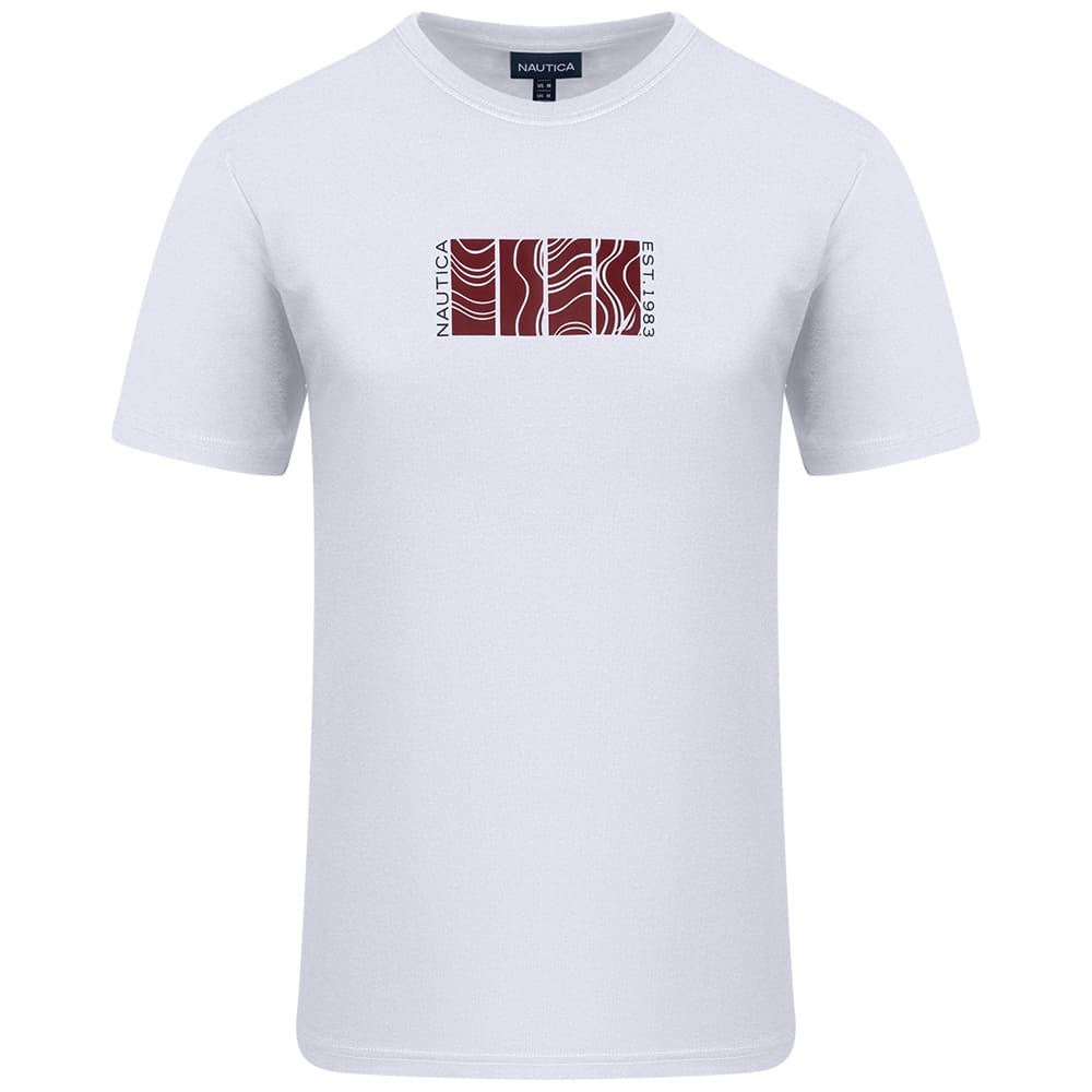 Nautica Λευκό T-shirt C Neck - 3NCN1V04026