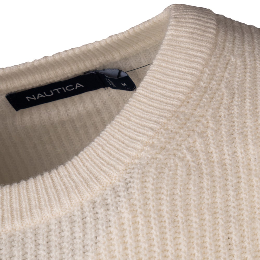Nautica Εκρού Πουλόβερ C Neck - 3NCS37102