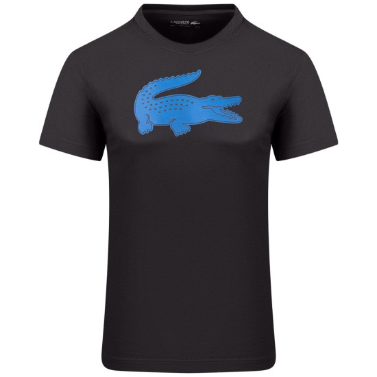 Lacoste Μαύρο T-shirt C Neck - 3TH2042