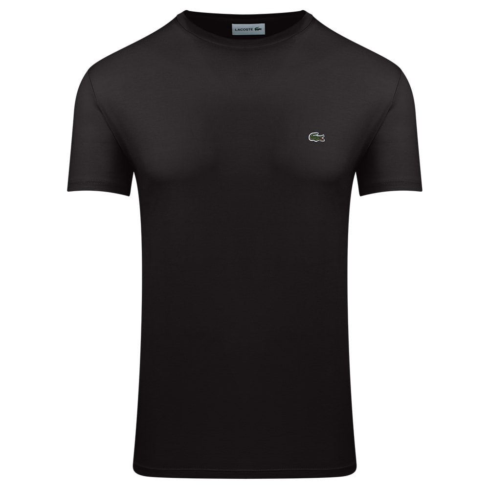 Lacoste Μαύρο T-shirt C Neck - 3TH6709