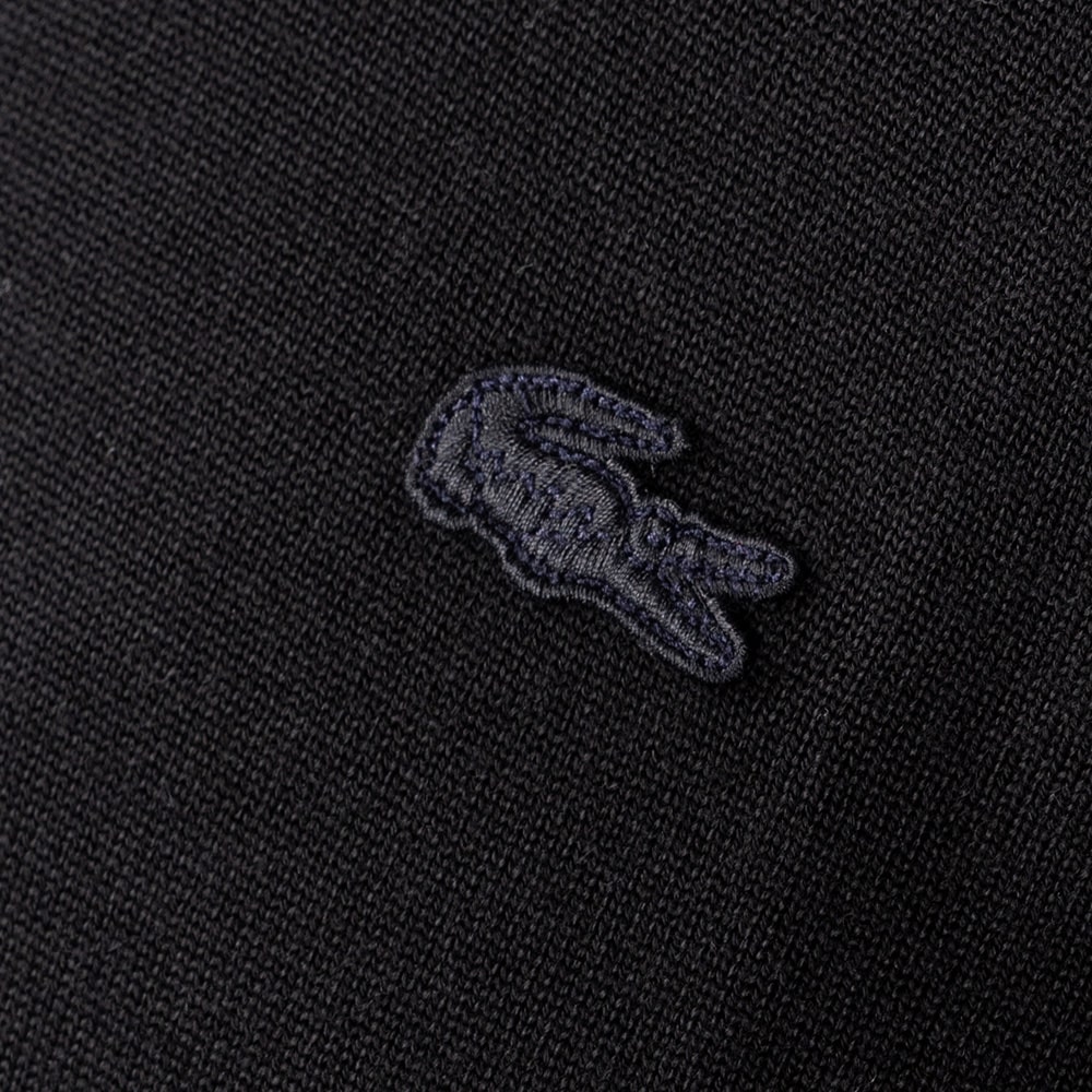 LACOSTE Μαύρο Πουλόβερ C Neck 100% Wool - 3AH1969