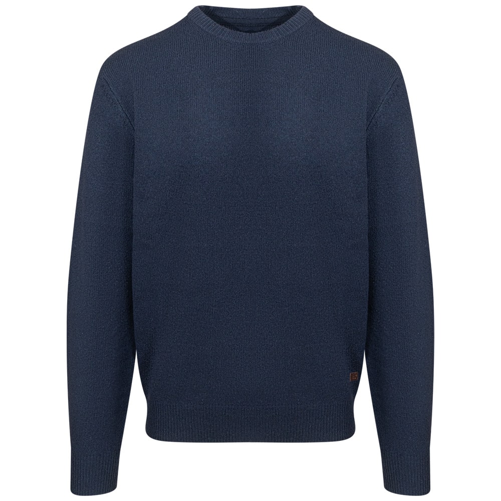 BARBOUR Μπλε Πουλόβερ C Neck 100% Wool - 3BRMKN0584