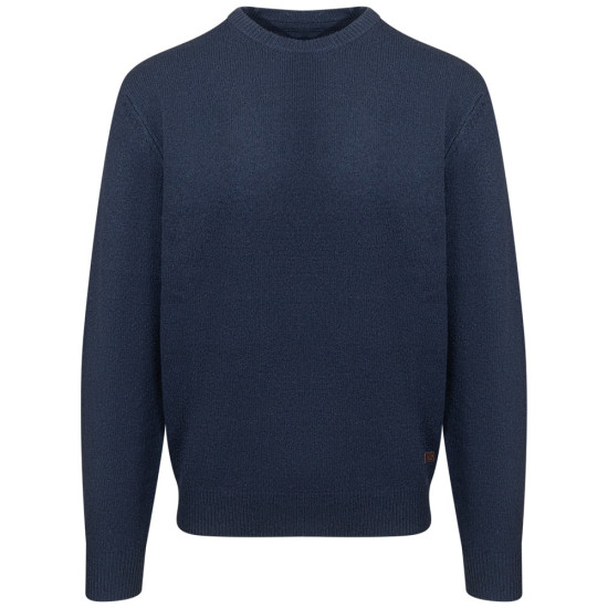 BARBOUR Μπλε Πουλόβερ C Neck 100% Wool - 3BRMKN0584