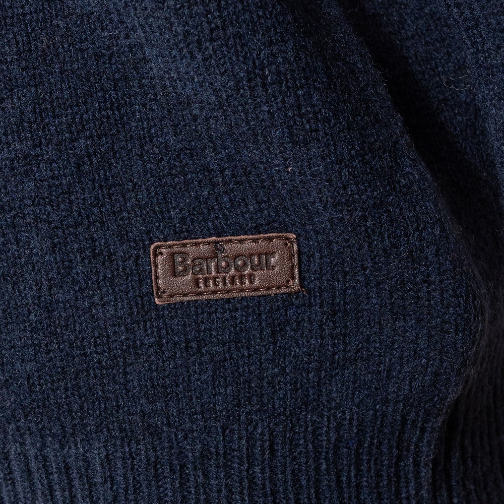 BARBOUR Μπλε Πουλόβερ C Neck 100% Wool - 3BRMKN0584