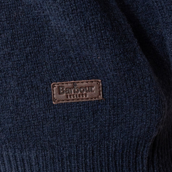 BARBOUR Μπλε Πουλόβερ C Neck 100% Wool - 3BRMKN0584