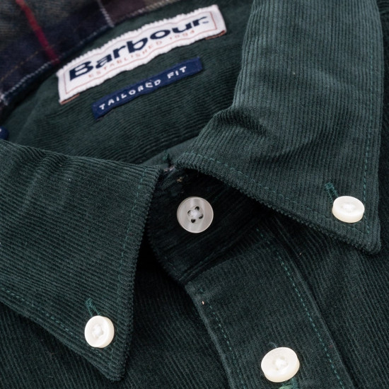 BARBOUR Πράσινο Πουκάμισο Κοτλέ Button Down - 3BRMSH5001