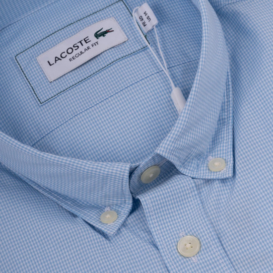 Lacoste Μπλε Καρό Πουκάμισο Button Down - 3CH5621