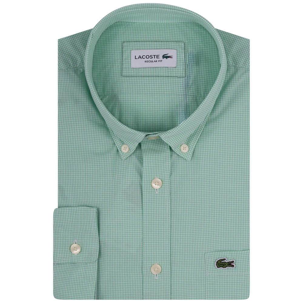 Lacoste Πράσινο Καρό Πουκάμισο Button Down - 3CH5621