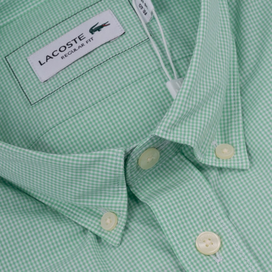 Lacoste Πράσινο Καρό Πουκάμισο Button Down - 3CH5621