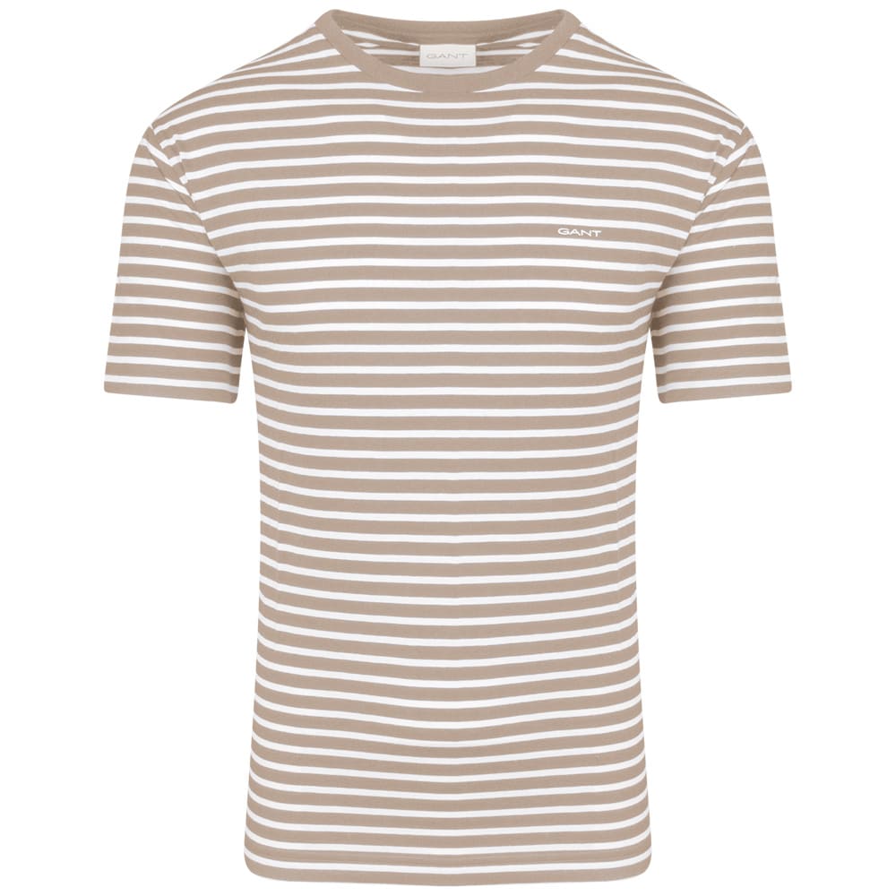 Gant Μπεζ Ριγέ T-shirt - 3G2013037