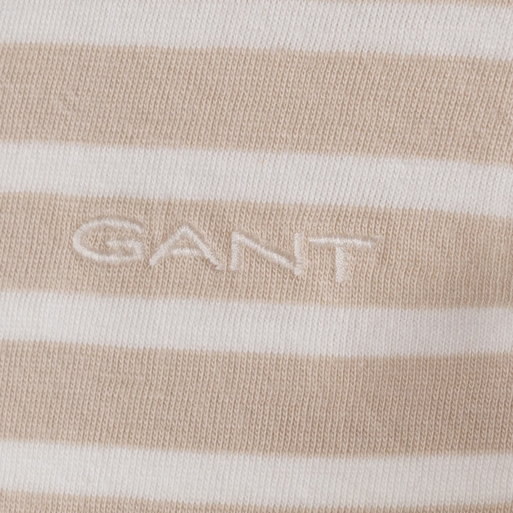 Gant Μπεζ Ριγέ T-shirt - 3G2013037