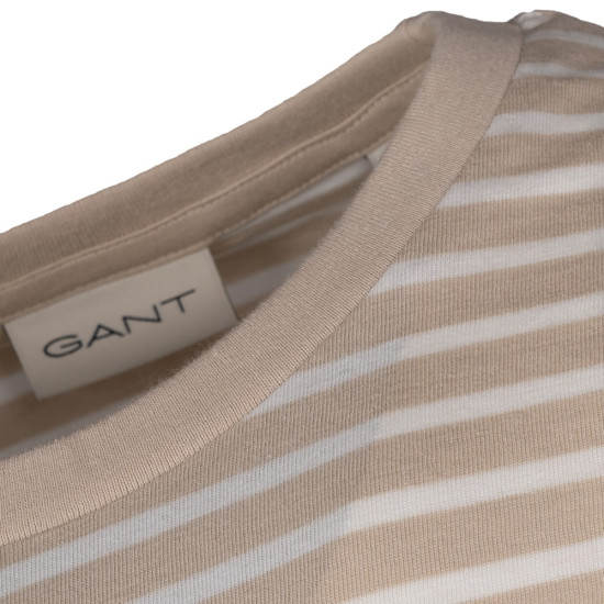 Gant Μπεζ Ριγέ T-shirt - 3G2013037