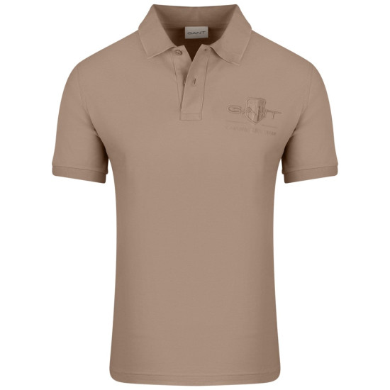 Gant Μπεζ Κοντομάνικο polo - 3G2062025