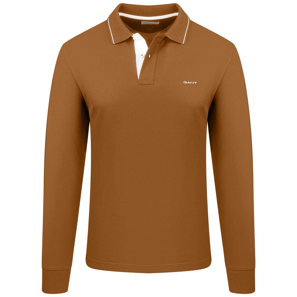 Gant Μπεζ Μακρυμάνικο polo - 3G2062047