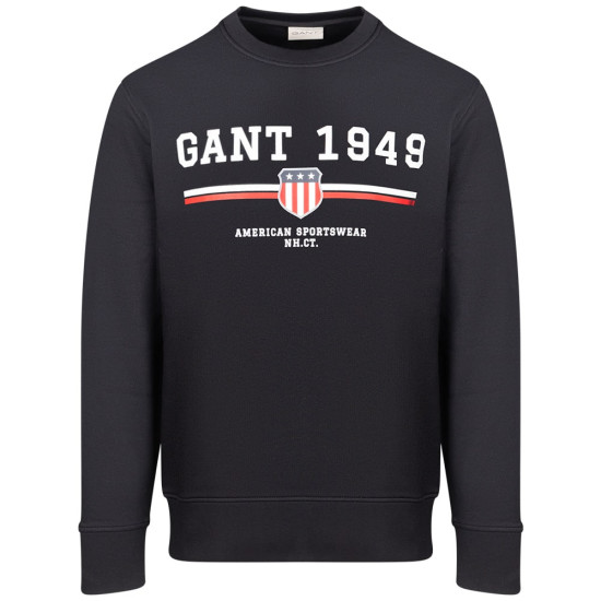 Gant Μαύρο Φούτερ C Neck - 3G2067043