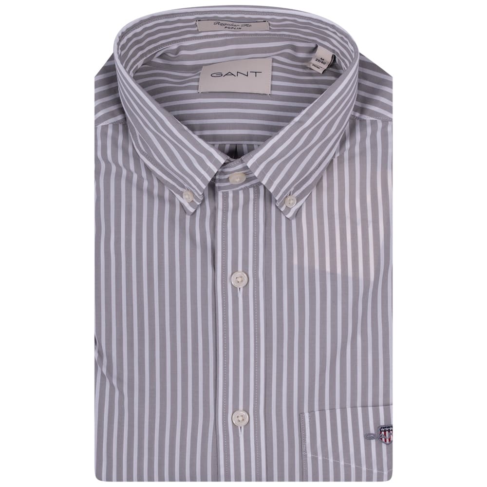 Gant Γκρι Ριγέ Πουκάμισο Button Down - 3G3000130