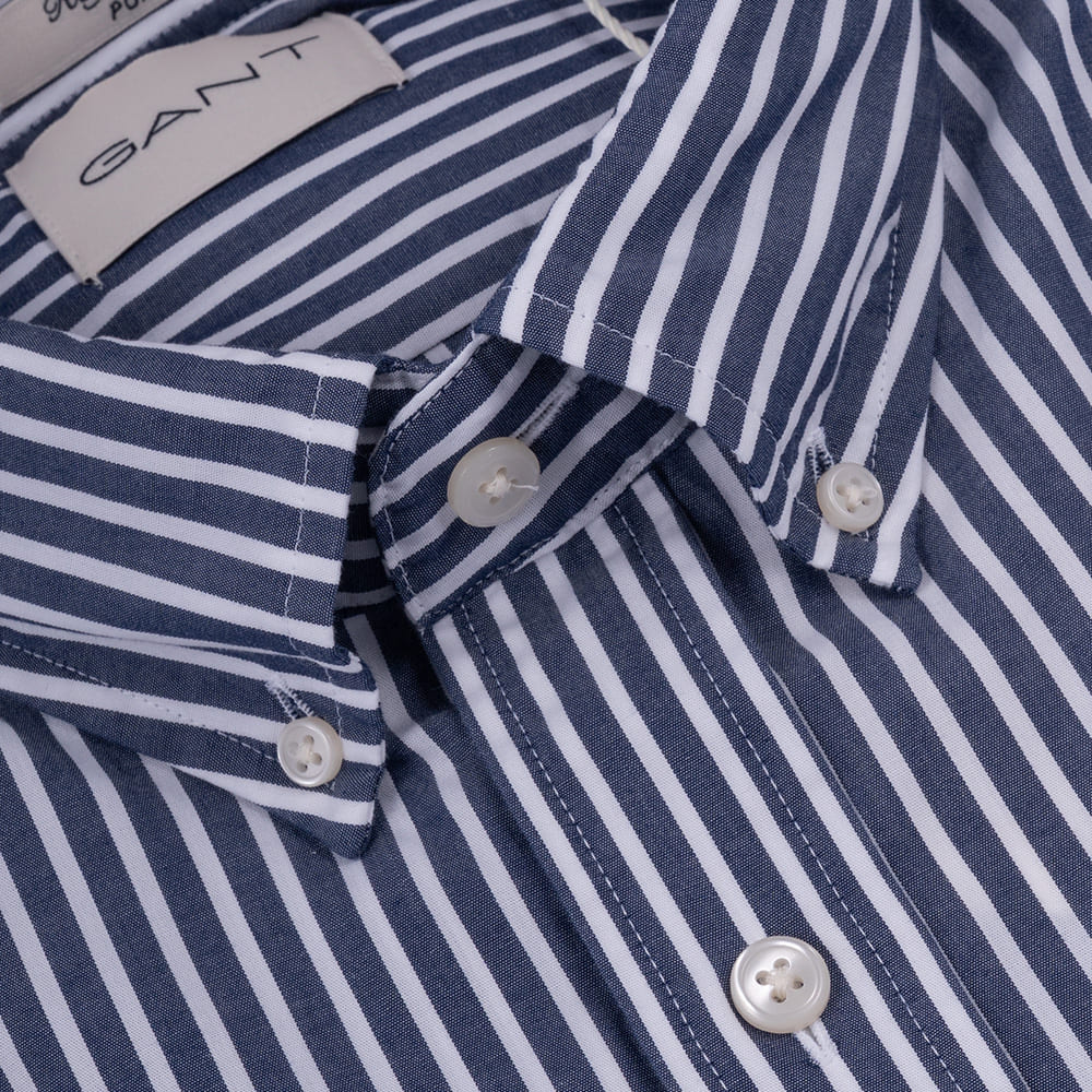 Gant Μπλε Ριγέ Πουκάμισο Button Down - 3G3000130