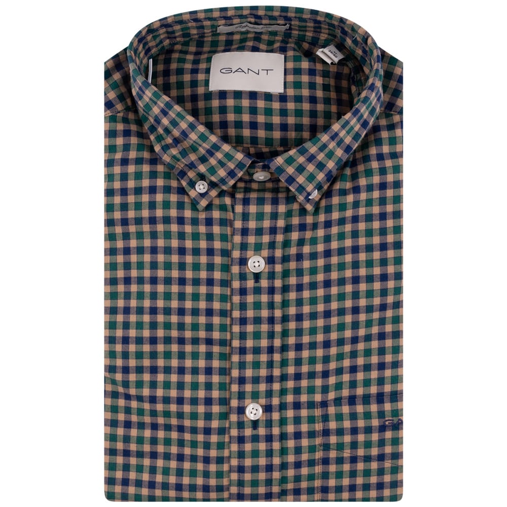Gant Πράσινο Πουκάμισο Button Down Καρό - 3G3240193