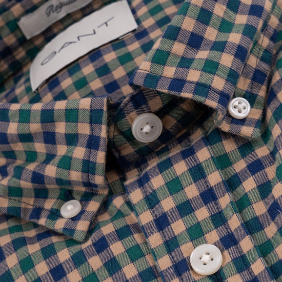 Gant Πράσινο Πουκάμισο Button Down Καρό - 3G3240193